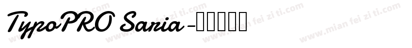 TypoPRO Saria字体转换